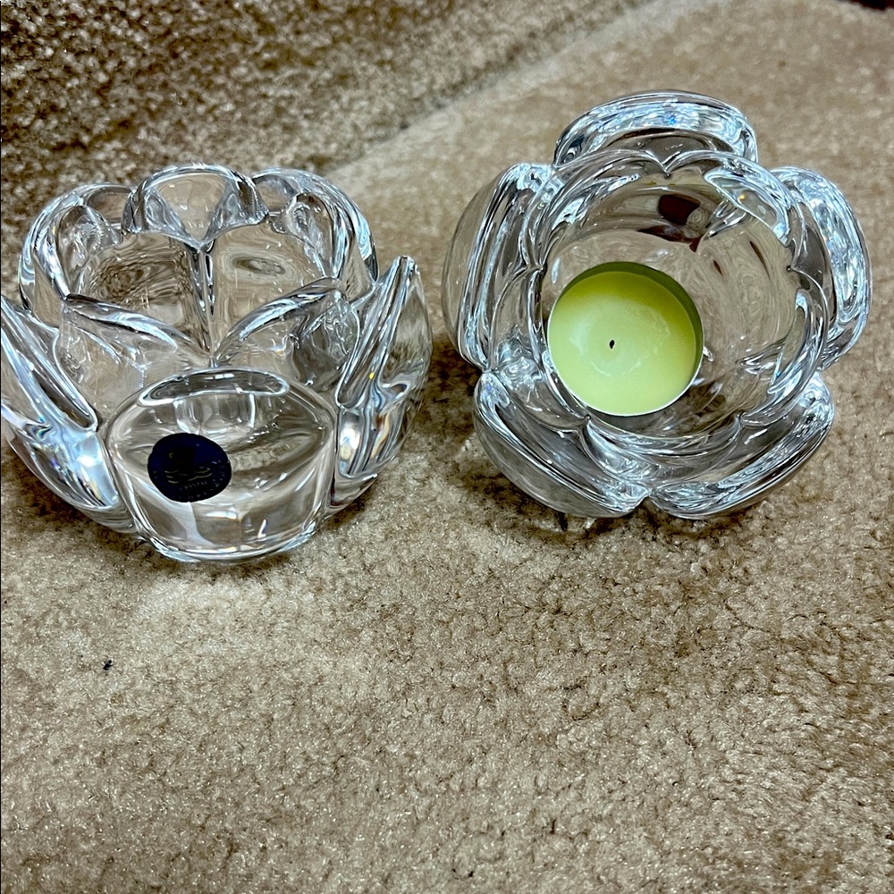 Vintage Royal Copenhagen Crystal votives